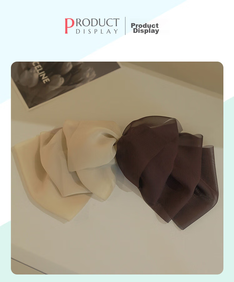 CHIMERA Elegant Back-Of Barrette, Gentle Wrinkle Half-Up Hair Clip, Spring Hair Accessory, Women's Birthday Gift 15