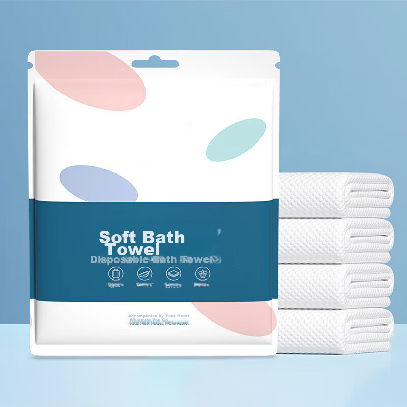Home Maid Disposable Travel Essentials, Antibacterial Bath Towels 6 Pieces with Extra Towels 6 Pieces, Individually Wrapped, Thickened, Hotel Essential 2