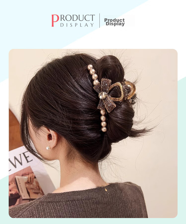 CHIMERA Exquisite Bow Hair Claw, Back of Head Shark Clip, Hair Claw, Hairpin, Hair Accessory, Headpiece, Birthday Gift for Wome 4