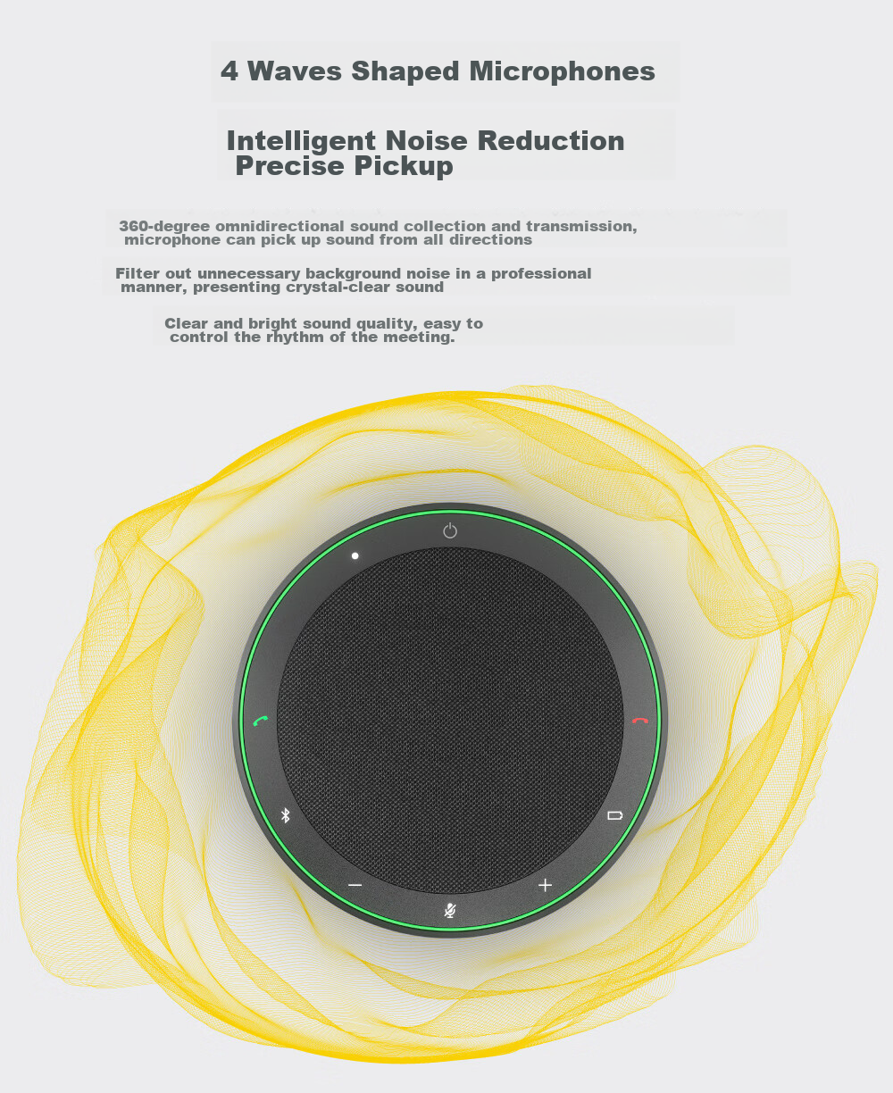 Jabra Video Conference Wireless Bluetooth Omnidirectional Microphone Speaker with Noise Reduction, 360-Degree Amplification And Sound Pickup, Speak2 75 MS (Suitable for Small Meetings) 5