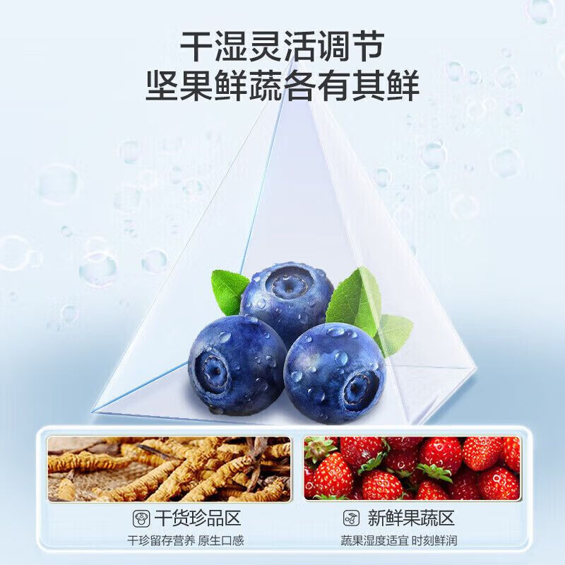 容声460升冰箱一级能效双驱变频十字四门智能干湿分储冷藏冷冻全净化 BCD-460WD12FPA