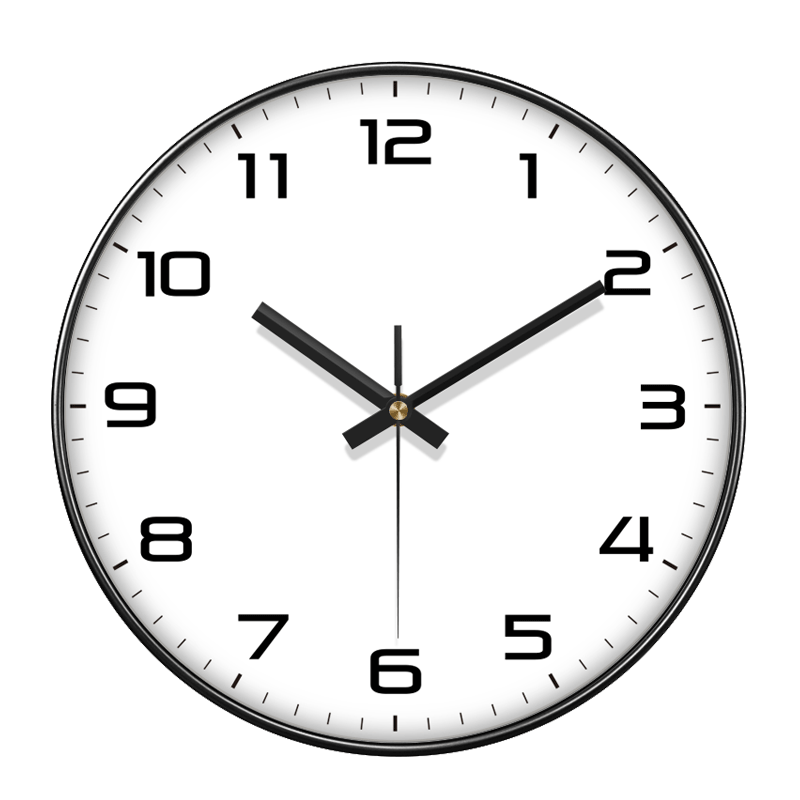 JD Original Zhishi Series Wall Clock, Living Room Quartz Clock, 35cm, Starry Black