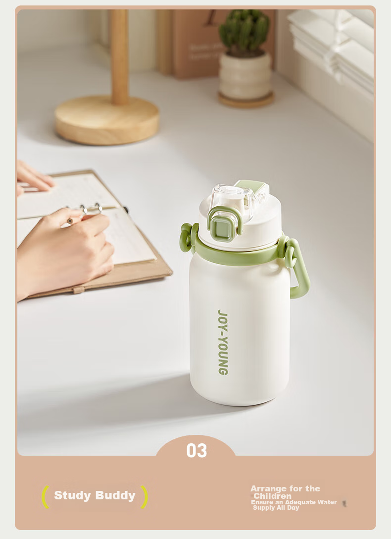 Joyoung Insulated Cup, 316L Stainless Steel, Large Capacity Water Bottle, for Students And Women, Portable Outdoor Cup, 1L, White 11