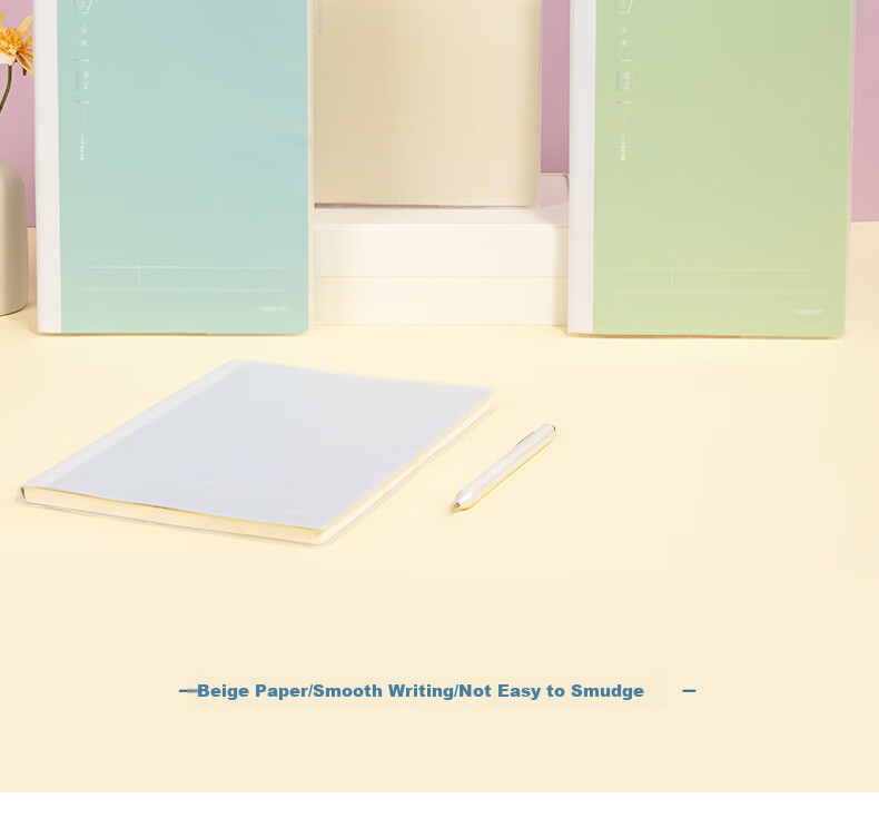 Deli 32K/72 Sheets Kraft Paper Notebook, High-Quality Error Correction Book for Middle School And High School Students, Research Notes, Minimalist T3272 2