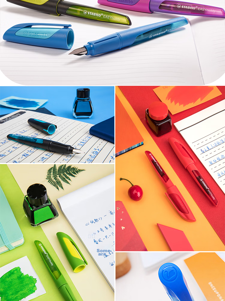 STABILO Growth Pen [Graduation Gift for Men And Women], German Import, Third-Grade Elementary School Student Calligraphy Practice Pen, Correct Posture Back-To Gift, Lemon Green EF Nib 10