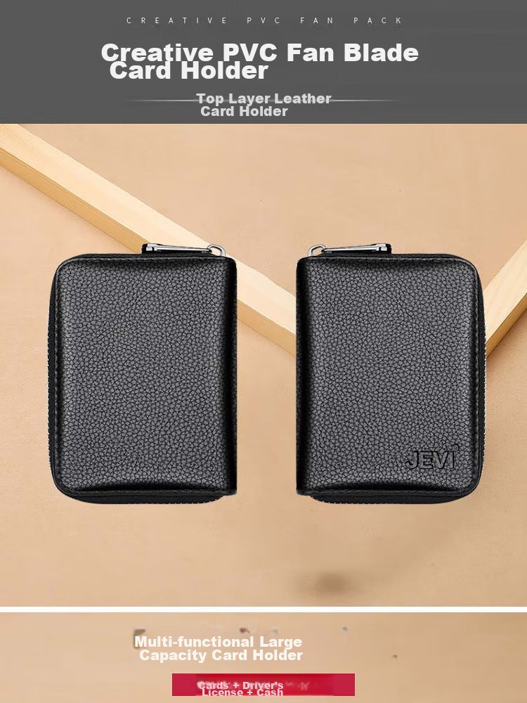 JEVI Card Holder for Men And Women, Exquisite Multi-Slot Large Capacity Ultra-Thin ID Slot Bank Card Case Anti-Magnetic Gift for Father's Day 3