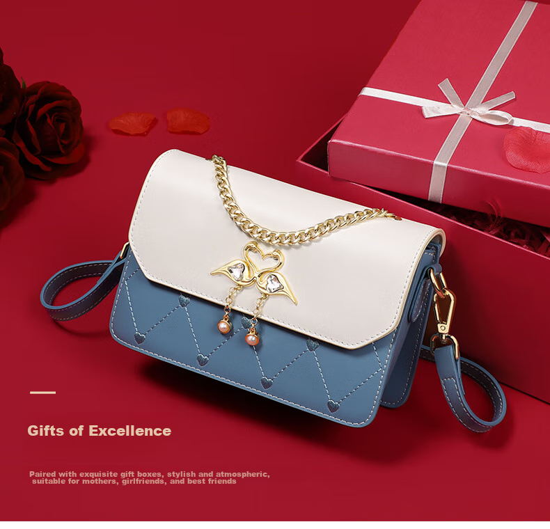 Aiqinghai Leather Handbag, Women's Crossbody Bag, Shoulder Bag, Small Square Phone Bag, Practical Birthday And Mother's Day Gift for Mom 1