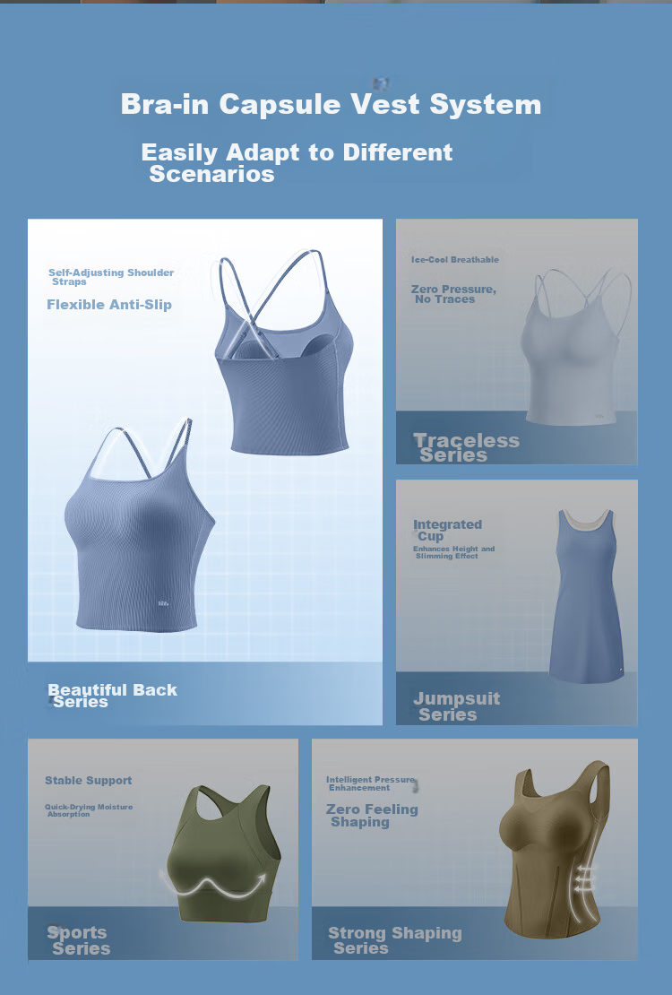 Beneunder Bra-In Camisole with Chest Pad for Women, Versatile Base Layer, Wearable as Outerwear, Beautiful Back Design, Cooling Feel, All-Season Versatile 6