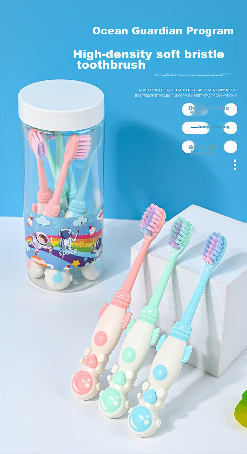 BRUSHING BEAR Children's Toothbrush Soft Bristles for Ages 3-6 to 7-8 Boys And Girls Elementary School Students Teething Period 8-Pack 1