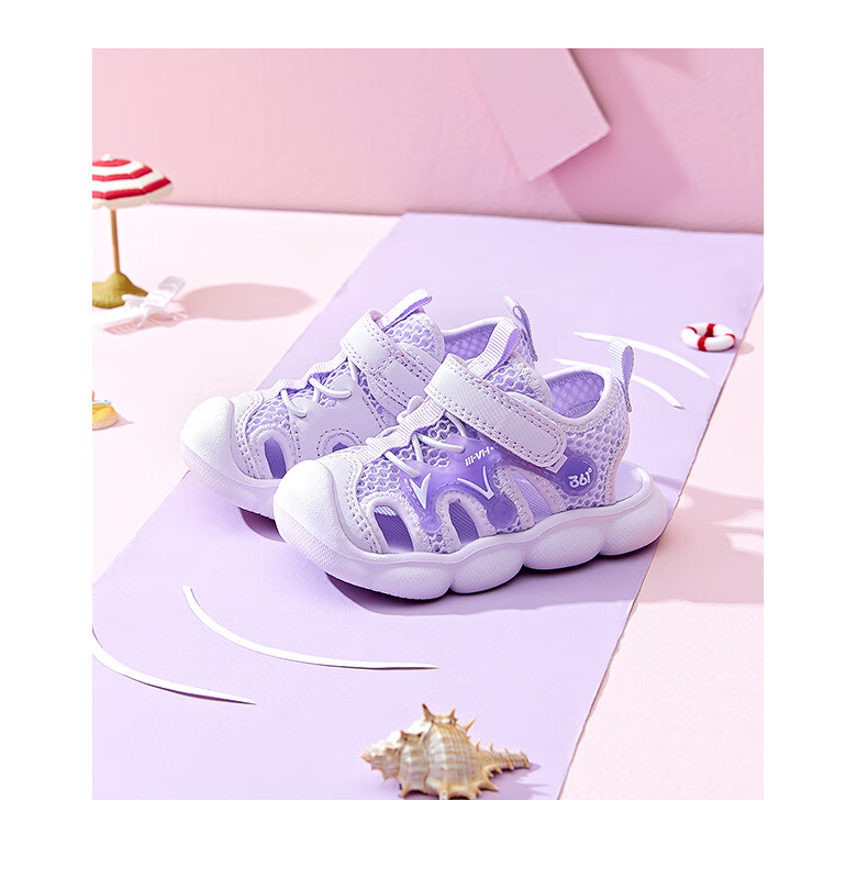 361° Baby Sandals, Size 26, Summer, for Boys And Girls, Toddler Soft Elastic Children's Sports Foot Protection Closed-Toe Beach Sandals, Purple, Size 24 10
