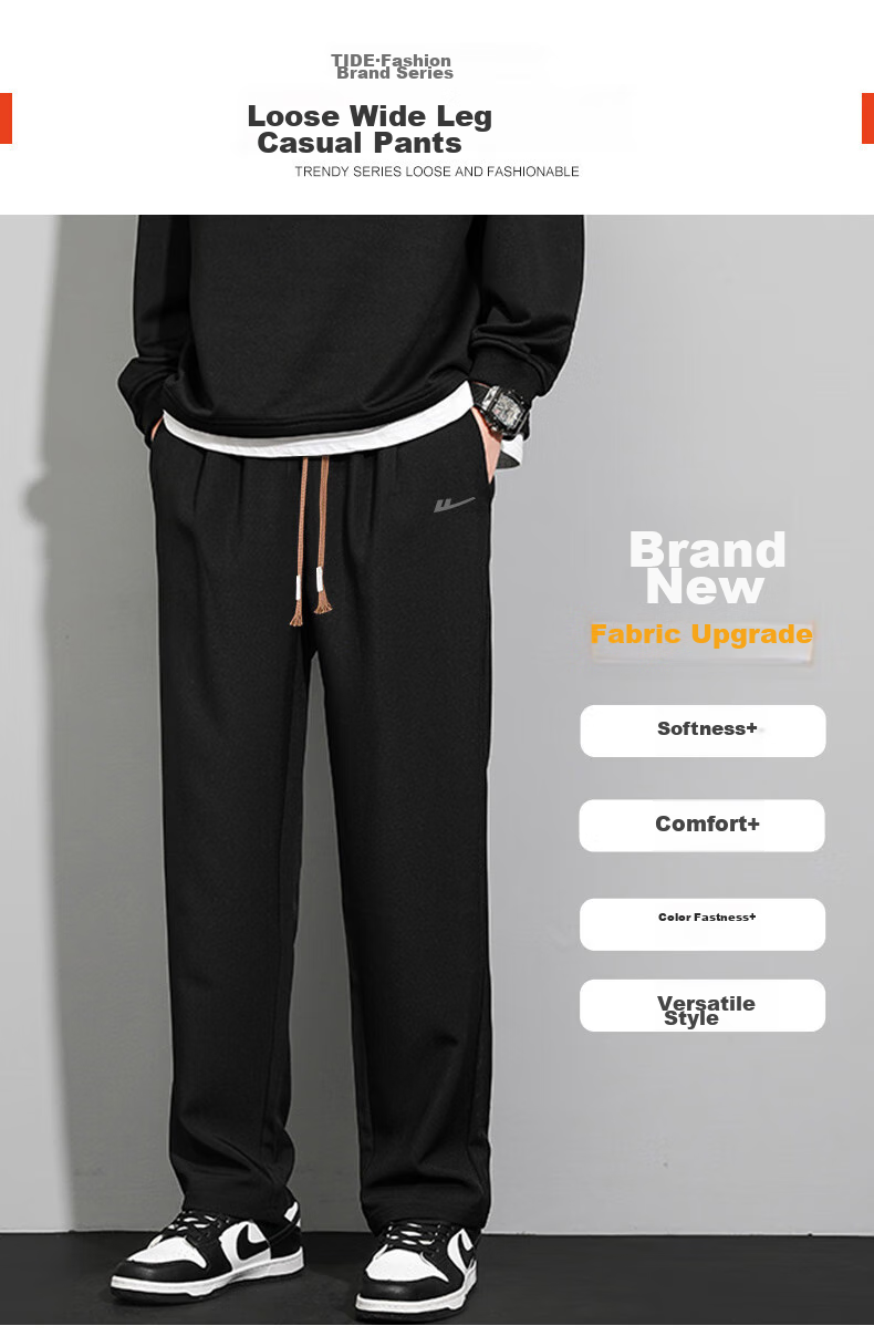 Warrior Casual Pants for Men, Spring And Autumn Loose Straight-Leg Wide-Leg Trousers, Trendy Versatile Sports Pants for Me 2