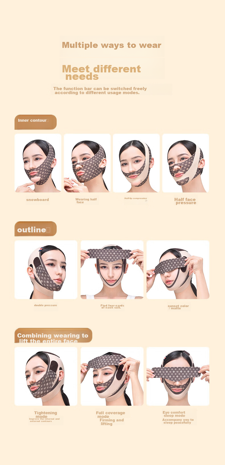 YSMI Sleep Mask, Face Lifting And Firming Device, V-Face Slimming Bandage, Goddess Day Gift 16