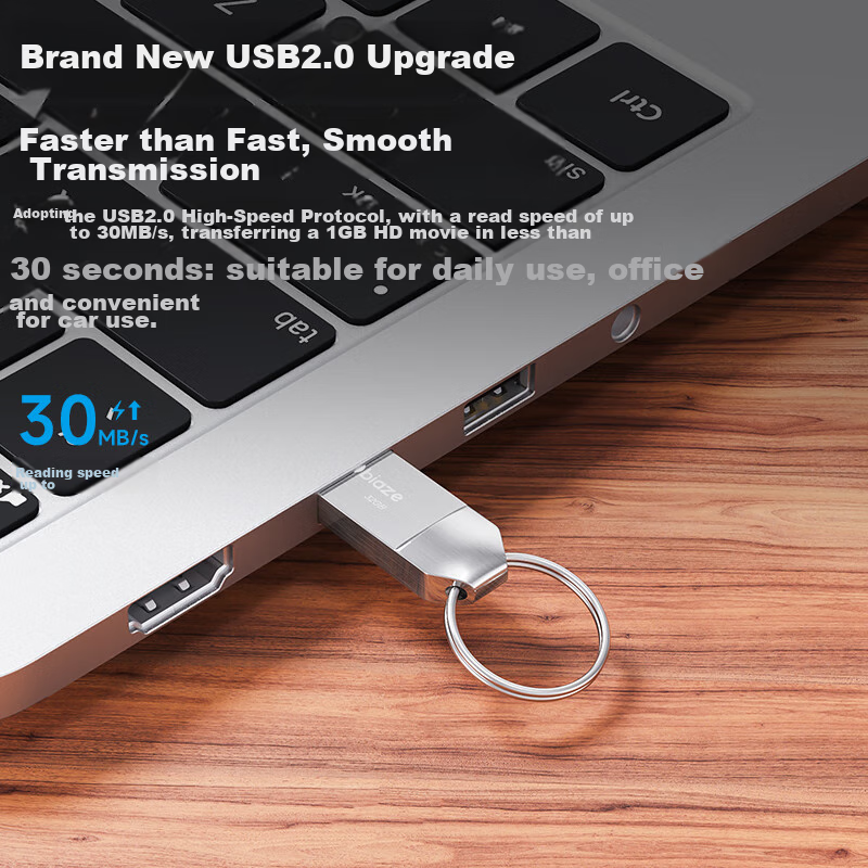 USB-флеш-накопитель BIAZE UP014, 8 ГБ, USB 2.0, серебристый