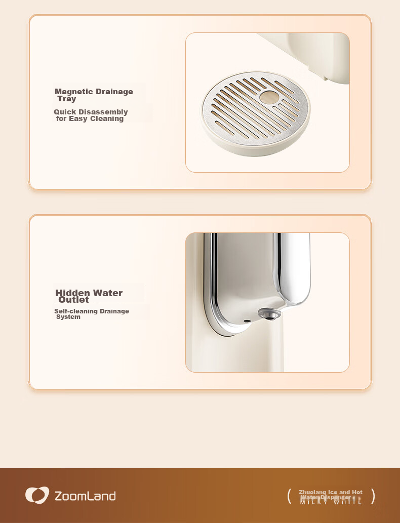 Zhuolang Mini Ice Maker for Home, Dormitory, And Small Spaces - All-In Cooling + Heating + Ice Making Machine 15