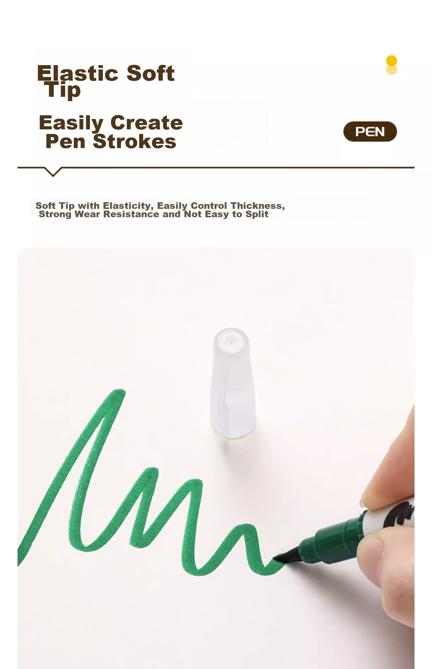 Pentel Dual-Tip Soft Drawing Pen, Student Marker, Calligraphy Pen, Sketching Pen for Art And Manga, Watercolor Pen SWSW30C-T125E Deep Gree 13
