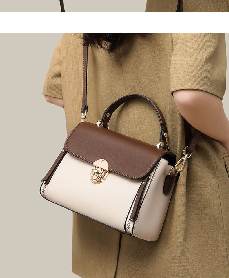 Aiqinghai Leather Handbag, Women's Crossbody Bag, Shoulder Bag, Large Capacity, Practical Birthday And Mother's Day Gift for Mom 2