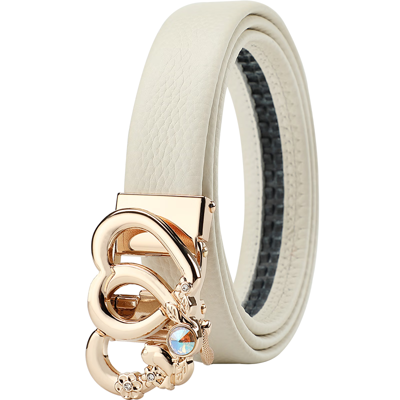 CROCODILE Top-Grain Leather Women's Automatic Buckle Belt, Fashionable And Versatile, Birthday Gift for Women T3727