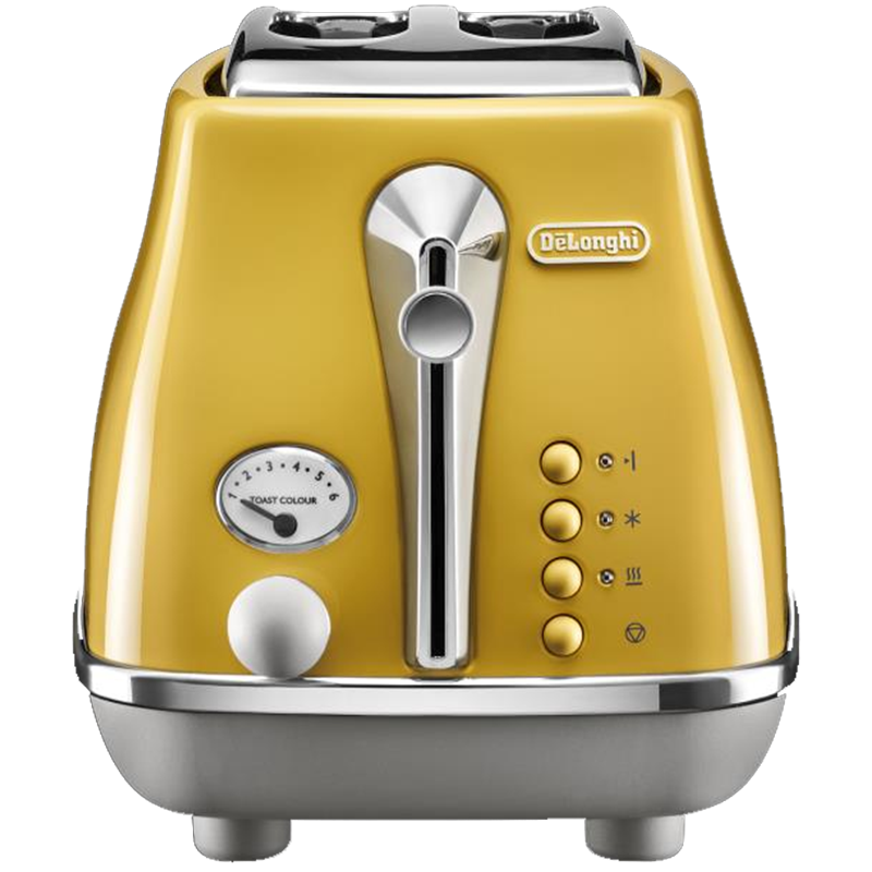 Delonghi Bread Maker, Home Toast And Bread Toaster, Retro Small Bread Slicer Heating Breakfast Toaster, CTOC2003.Y, Bositan Yellow, Gift