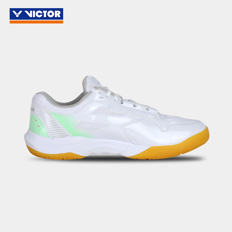 VICTOR 2024 New Badminton Shoes, Unisex Sports Shoes A199, White And Green, Size 37
