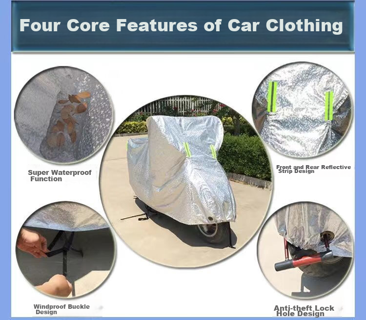 Dengjin Electric Scooter Full Cover, Rainproof, Sun-Proof, Dust-Proof, Battery-Powered Scooter Windshield, Scooter And Bicycle Winter Cover, Size S 6