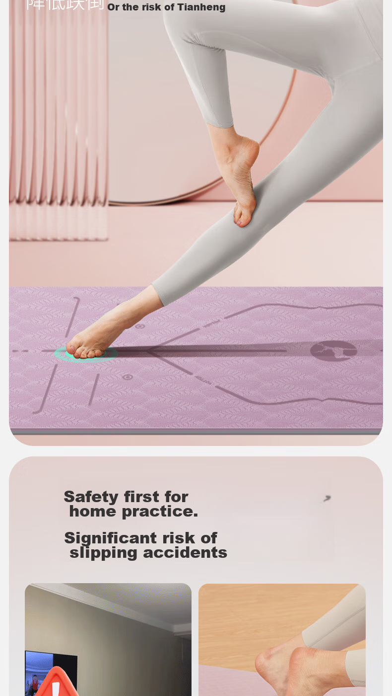 Yottoy Yoga Mat, Thickened Non-Slip Exercise Fitness Mat, Widened 185*80cm, for Beginners, Men And Women, 9mm, Home Use Floor Mat 7