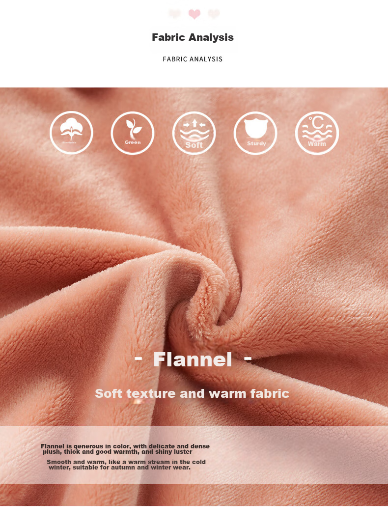 Fenteng Children's Pajamas, Girls' Sleepwear, Fawn Velvet Lapel, Comfortable Embroidered Girls' Pajamas, Loungewear, Q9984741074 8