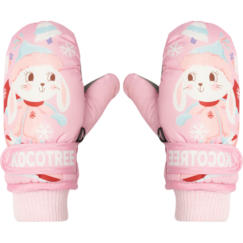 Kocotree KK Tree Kids Gloves Ski Autumn Winter Boys Girls Fleece Thickened Baby Snow Play Warm Rabbit Milk Candy