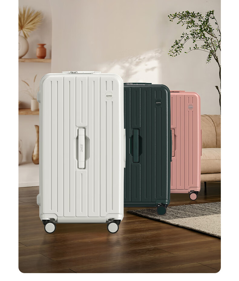 SUMMIT Luggage, 26-Inch Trolley Suitcase, Pure PC Material, Trunk 37, Wet And Dry Separation, PC2519 Black 6