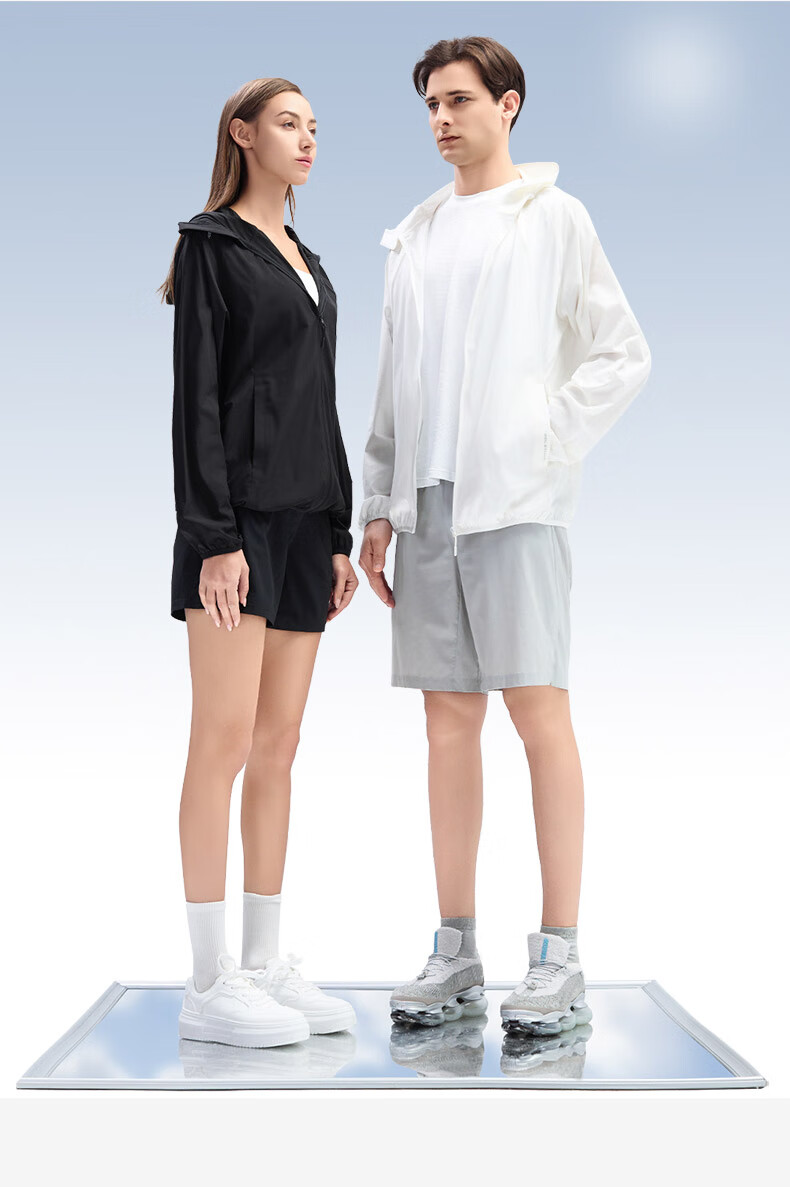 SUPIELD Sun Protection Cooling Jacket for Men And Women, 7A Antibacterial Lightweight Summer Coat, Moisture-Wicking Quick-Dry Wear-Resistant Ice Crystal Black XL 7