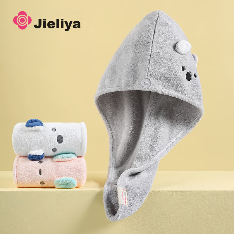 Grace 5A Grade Antibacterial Hair Drying Cap, Soft And Absorbent, Cute Animal Design, Quick-Drying Towel, Hair Drying Cap, 25*65cm, Single Piece