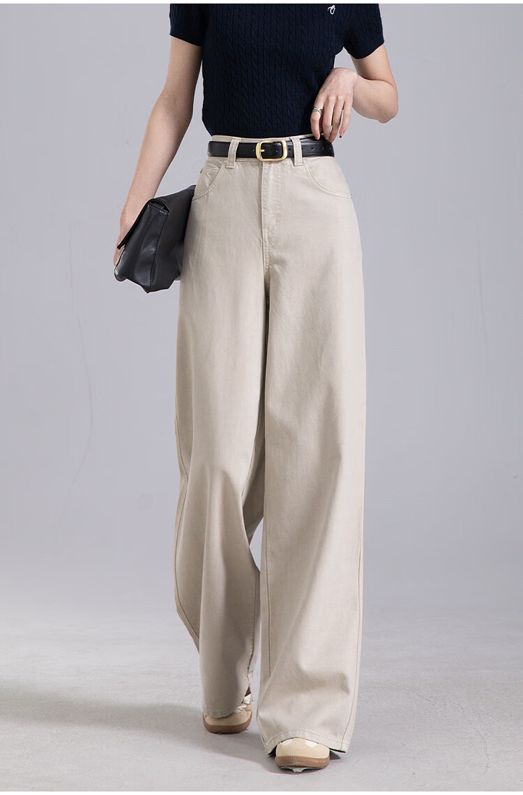 Dme [Lyocell Draping Wide-Leg Pants] Spring Women's Jeans, Loose-Fitting Slimming Straight-Leg Floor-Length Trousers for Wome 5