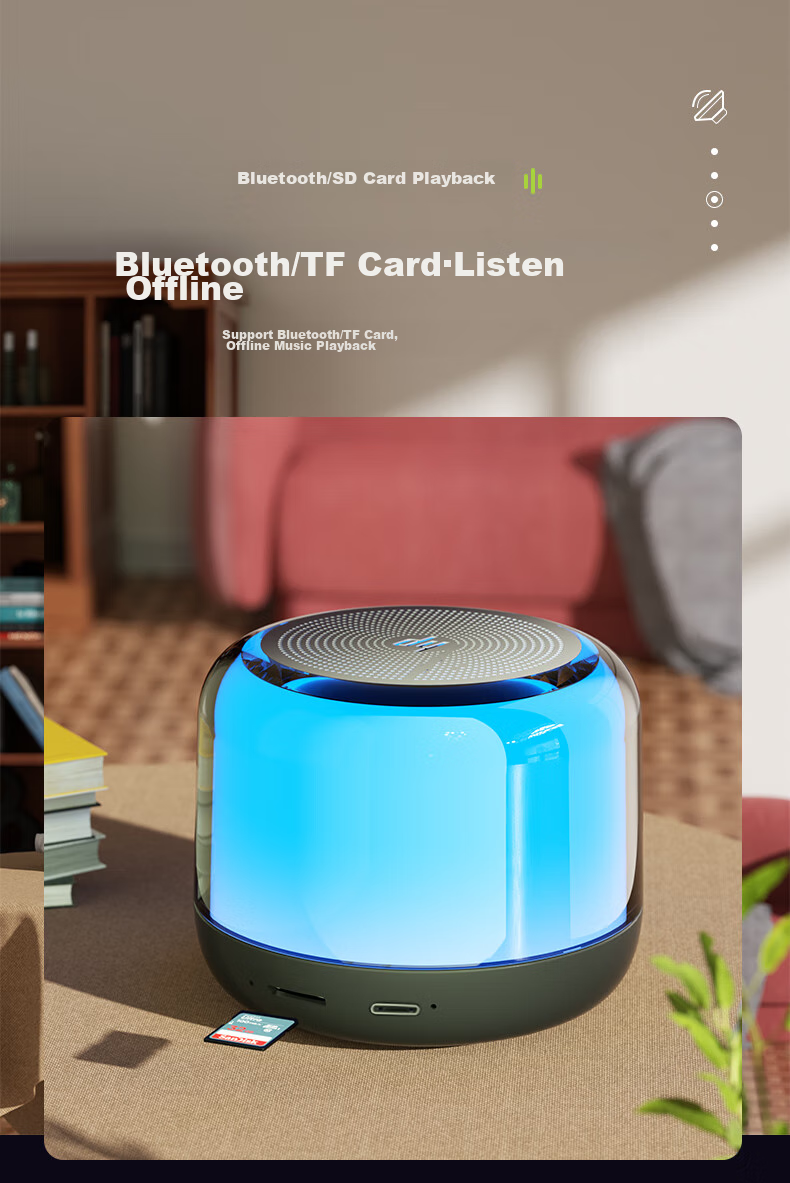 HP S05 Bluetooth Speaker, Dome-Shaped Color-Changing Speaker, Computer And Mobile Phone Home Mini Subwoofer, Small Portable Outdoor Wireless TWS Interconnected Speaker 11