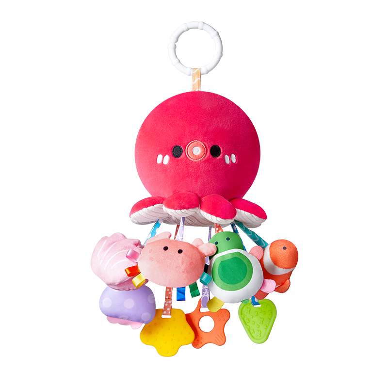 Auby Baby Stroller Pendant, Bedside Hanging Bell, Car Toy for Infants, Pull-Along Toy for Newborns 0-1 Years Old, Comforting Doll