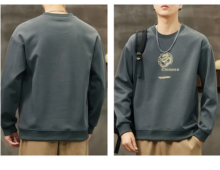 JEEP SPIRIT Men's Sweatshirt, Autumn Jacket for Men, Long-Sleeve T-Shirt, Loose Casual Trendy Clothing 20