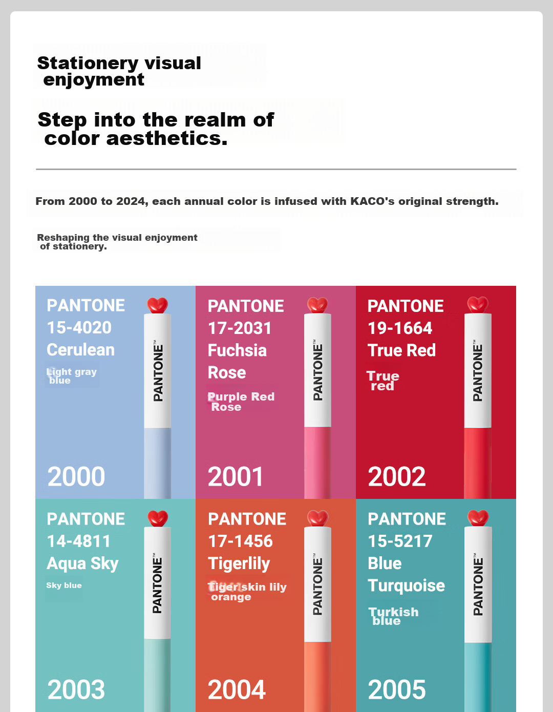 KACO X PANTONE Collaboration, Pantone 0.5mm Gel Pen, Stylish Signature Pen, Quick-Drying Ballpoint Pen, Black Ink Pen, Carbon Pen, Student Exam Pen (2002), 2-Pack 3