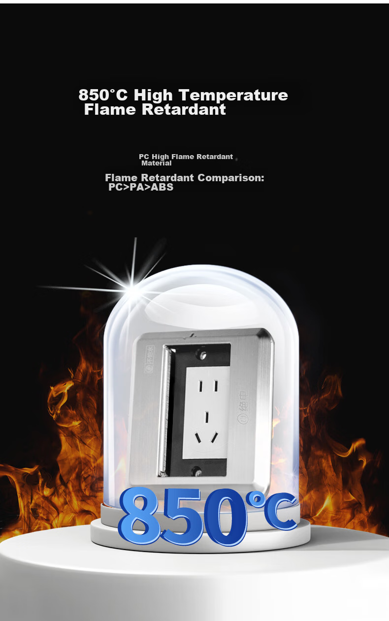 Juedian Waterproof Floor Socket, Concealed Switch Socket, Stainless Steel Panel Lift-Up Type 10A Five-Hole Floor Socket, Double Waterproofing inside And Outside, International IP68 Waterproof Certificatio 9