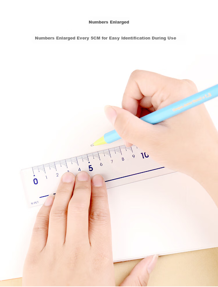 KOKUYO 15CM Acrylic Ruler, Stationery for Students' Exams, Drawing, Measurement, Office Use, Portable Graduated Transparent Ruler for College Entrance Exam, CL-R15 5