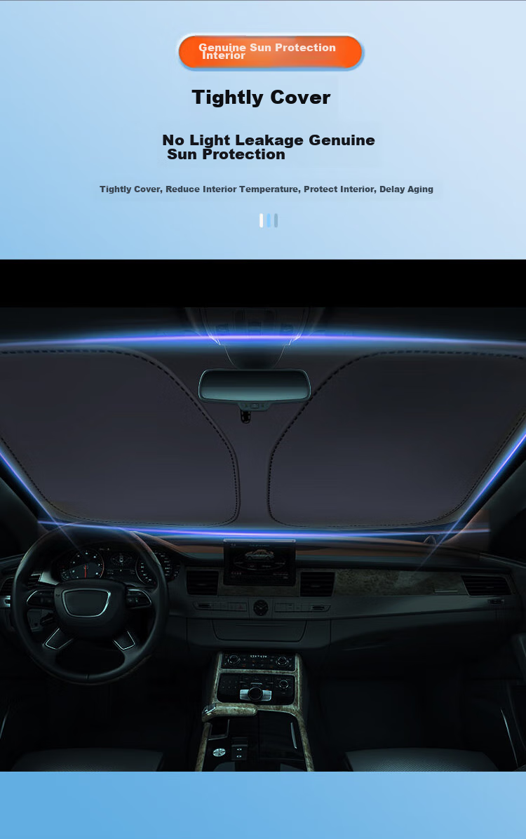 CarSetCity Car Sunshade, Front Windshield Sunshade, Sun Umbrella, Sun Visor, Titanium Silver Heat Insulation Cover for Summer, Sun Protection And Heat Insulatio 9