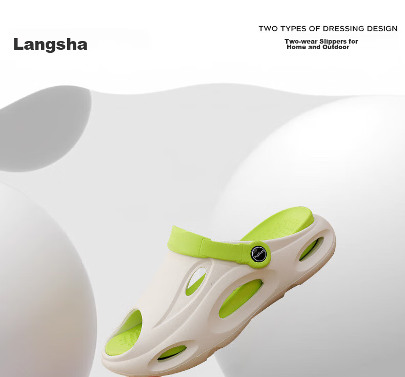 LangSha Men's Perforated Sandals, Outdoor Driving Sandals, Thick-Soled Non-Slip Slippers with Comfortable Feel for Beach Wear 1