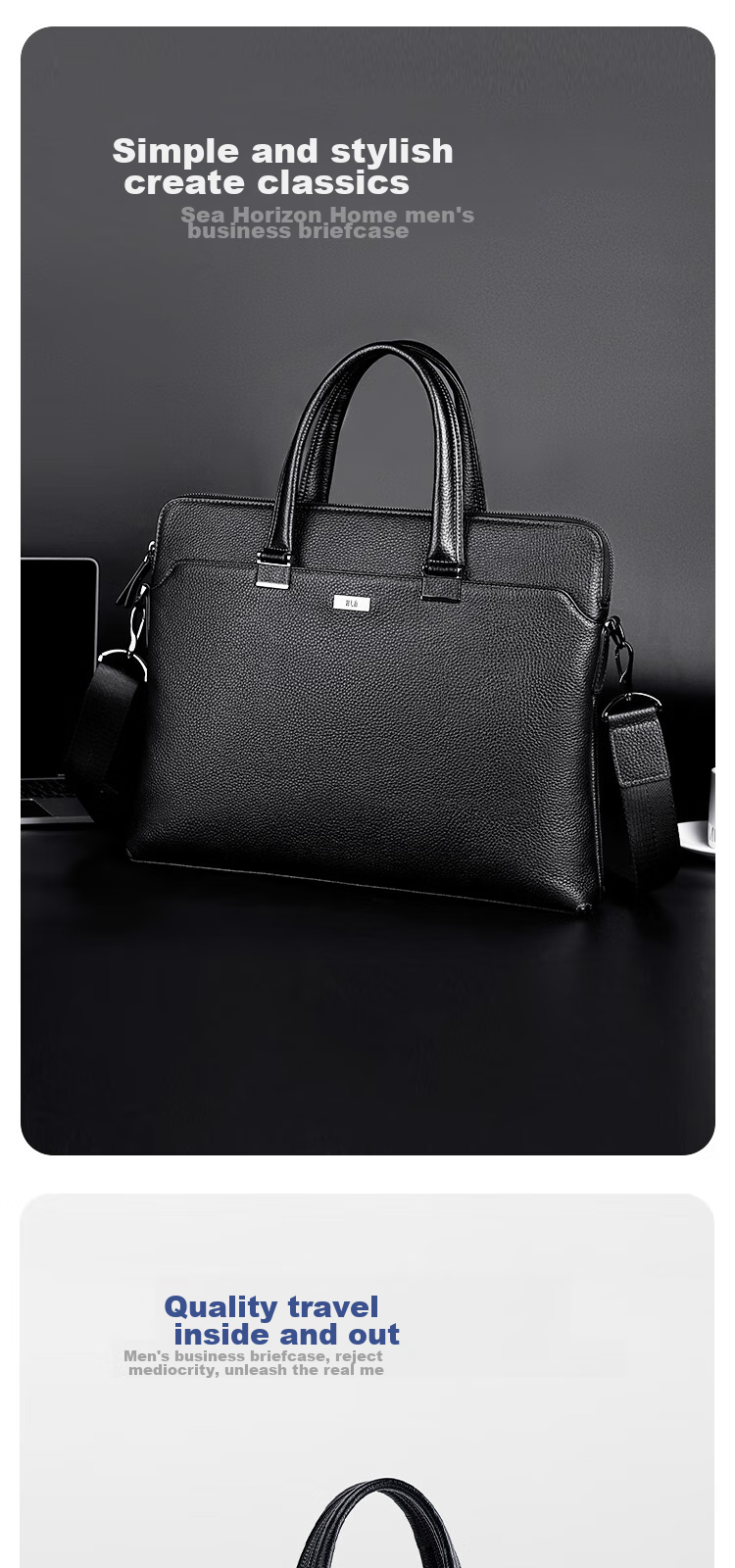 HLA Briefcase, Men's Business Commute Travel Handbag, Laptop Bag, Shoulder Crossbody Travel Backpack 1