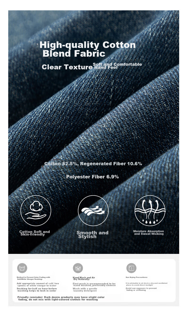 Ziyouxi Wide-Leg Jeans for Women, Autumn 2025 New Style, High-Waisted Slimming Loose-Fitting Draping Casual Straight-Leg Pants 9