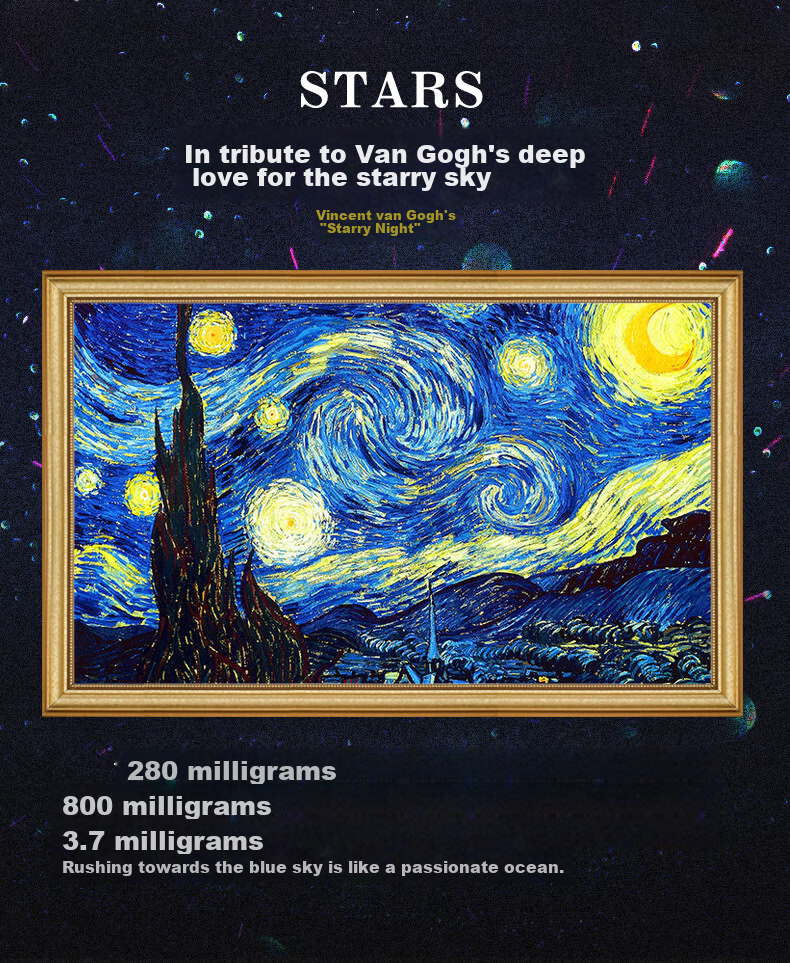 Kuangmi Van Gogh Starry Sky Soccer Ball Size 5, Standard Birthday Gift for Middle School Students, Professional Adult Competition Ball Size 5 4