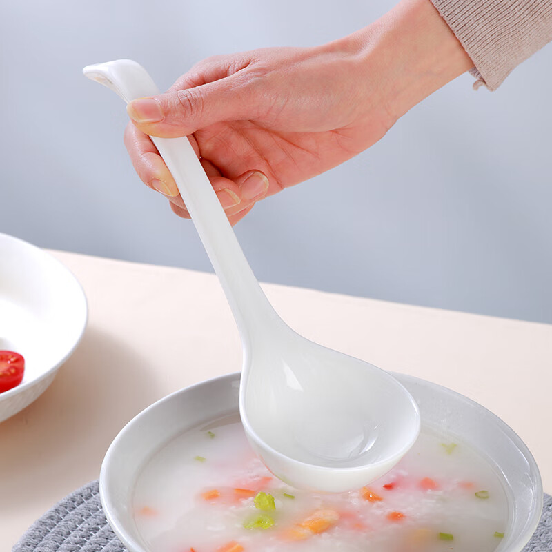 Ложка для супа Sky Top, большая, из костяного фарфора, для дома и отеля, белая, 1 шт.