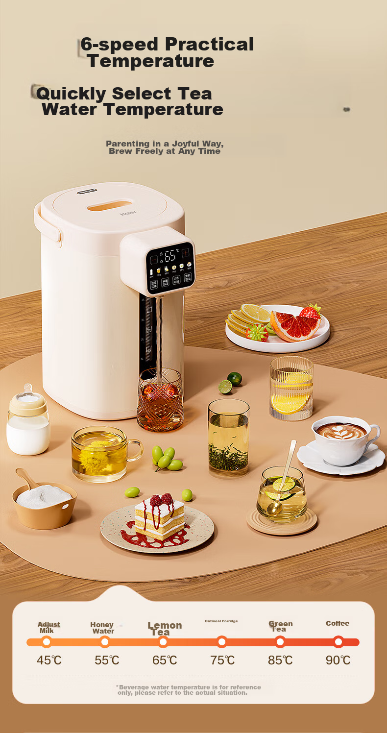 Haier Constant Temperature Kettle, Milk Powder Maker, Baby Formula Maker, 5L Large Capacity, Automatic Milk Dispenser, Intelligent Electric Hot Water Kettle with Temperature Control 6