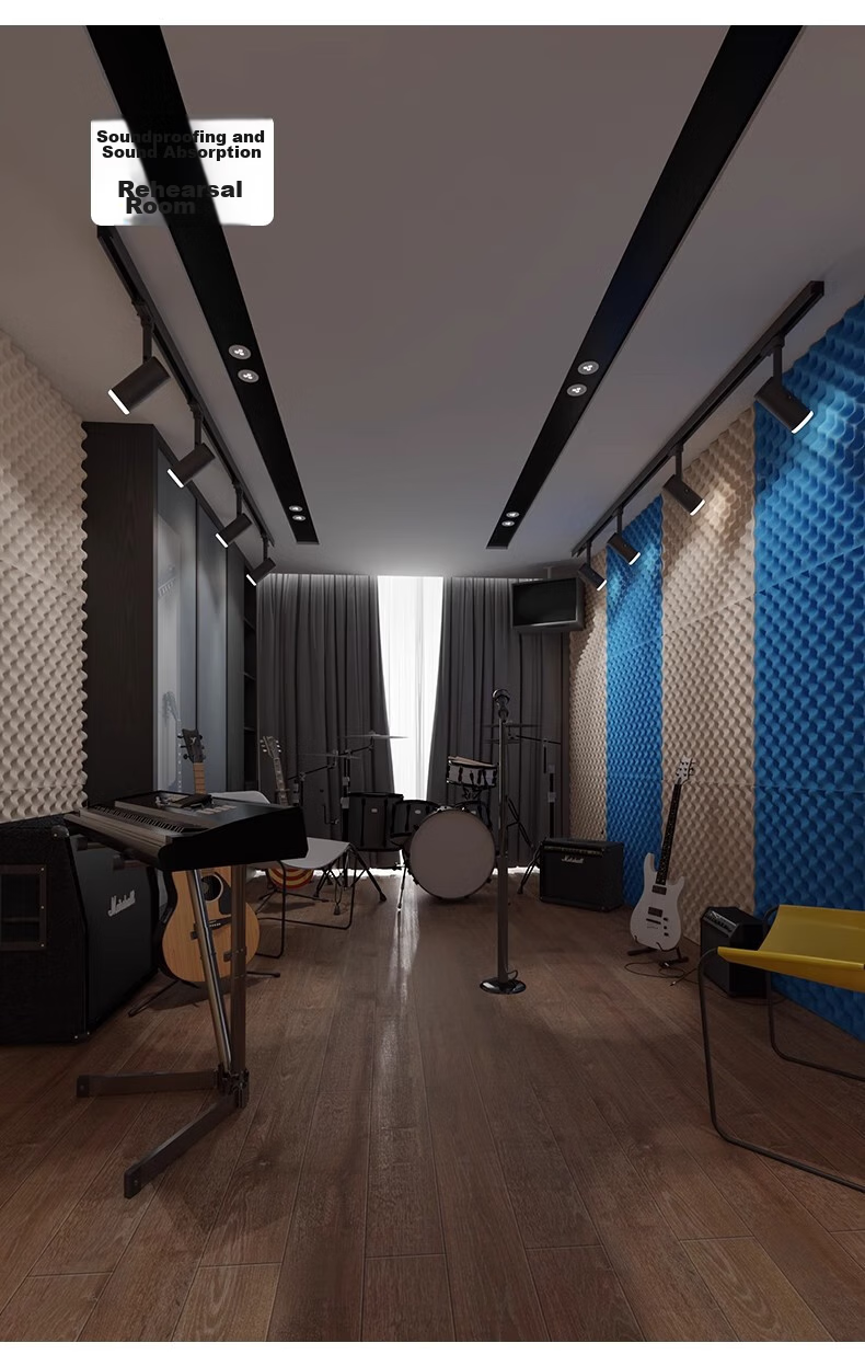 Xuanjiamaier Soundproofing Cotton, Self-Adhesive Sound-Absorbing Cotton for Walls, Indoor Soundproofing Panels, Doors And Windows, Bedroom, KTV Soundproofing Cotton Sponge 14