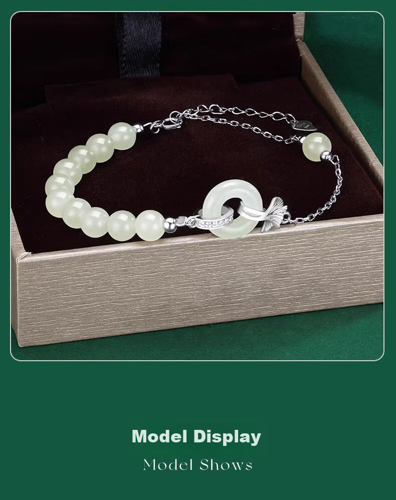 Zhoubaifu Three Lives Lucky Silver Bracelet for Women with Peace Buckle, Birthday Gift for Girlfriend Or Wife 10