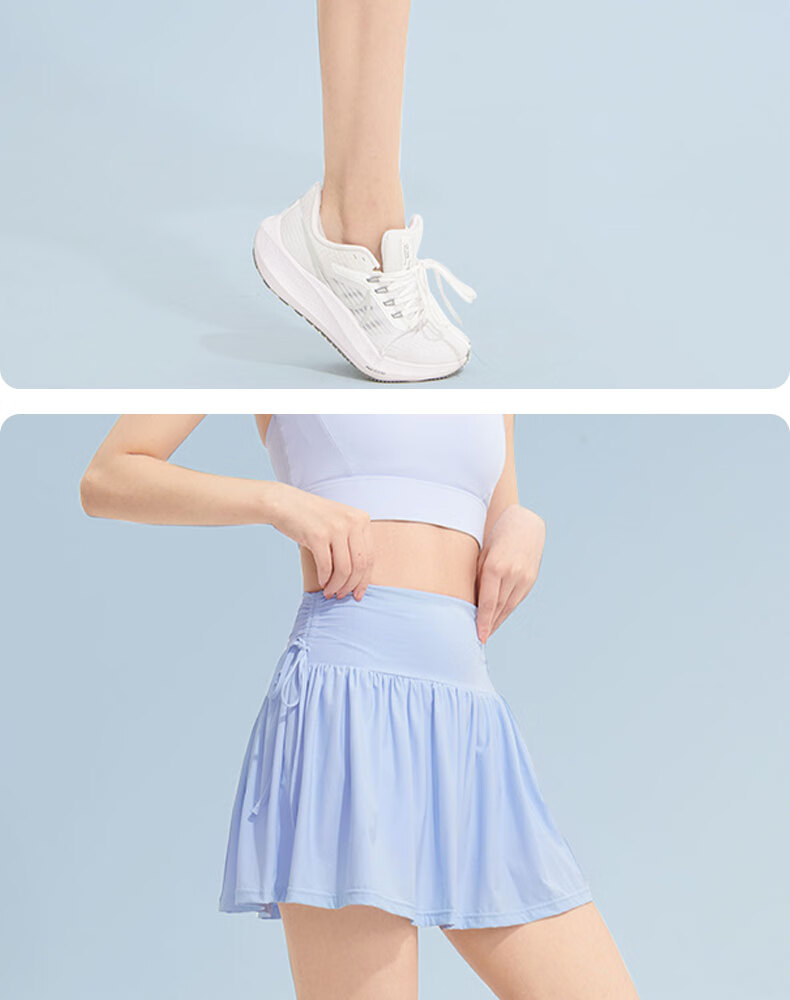 XUEXIMAN Anti-Exposure Sports Skirt for Women, Slimming Breathable Yoga Skirt for Running Training Yoga Tennis Shorts Skirt Summer 16