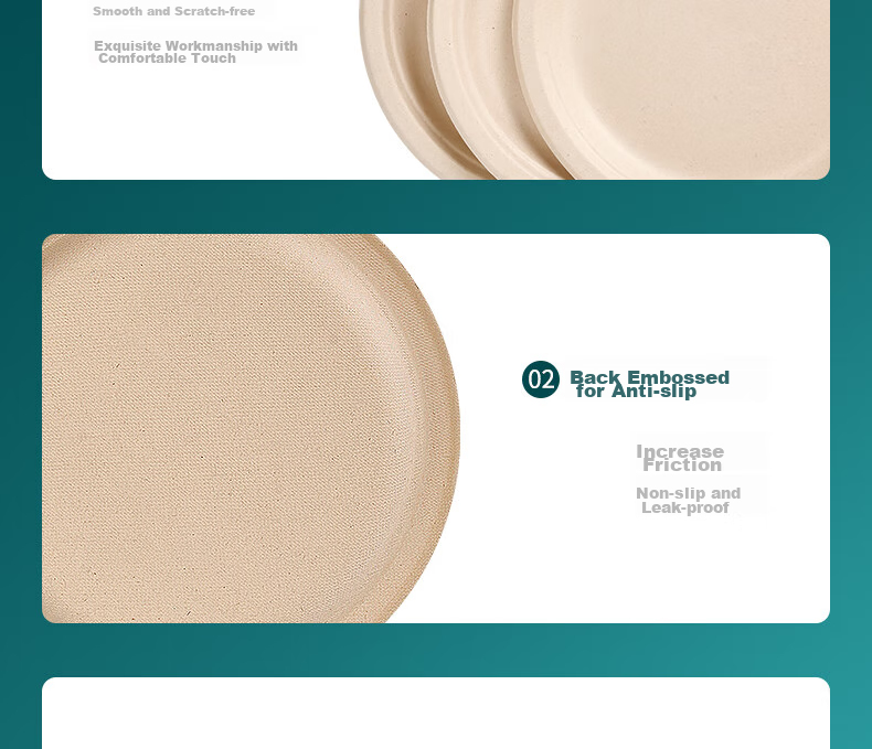 LANZIRAN Disposable Tableware Plates Large Size 9 Inch * 20 Pieces Natural Color Sugarcane Pulp Biodegradable Paper Plates for Picnic And Camping 19