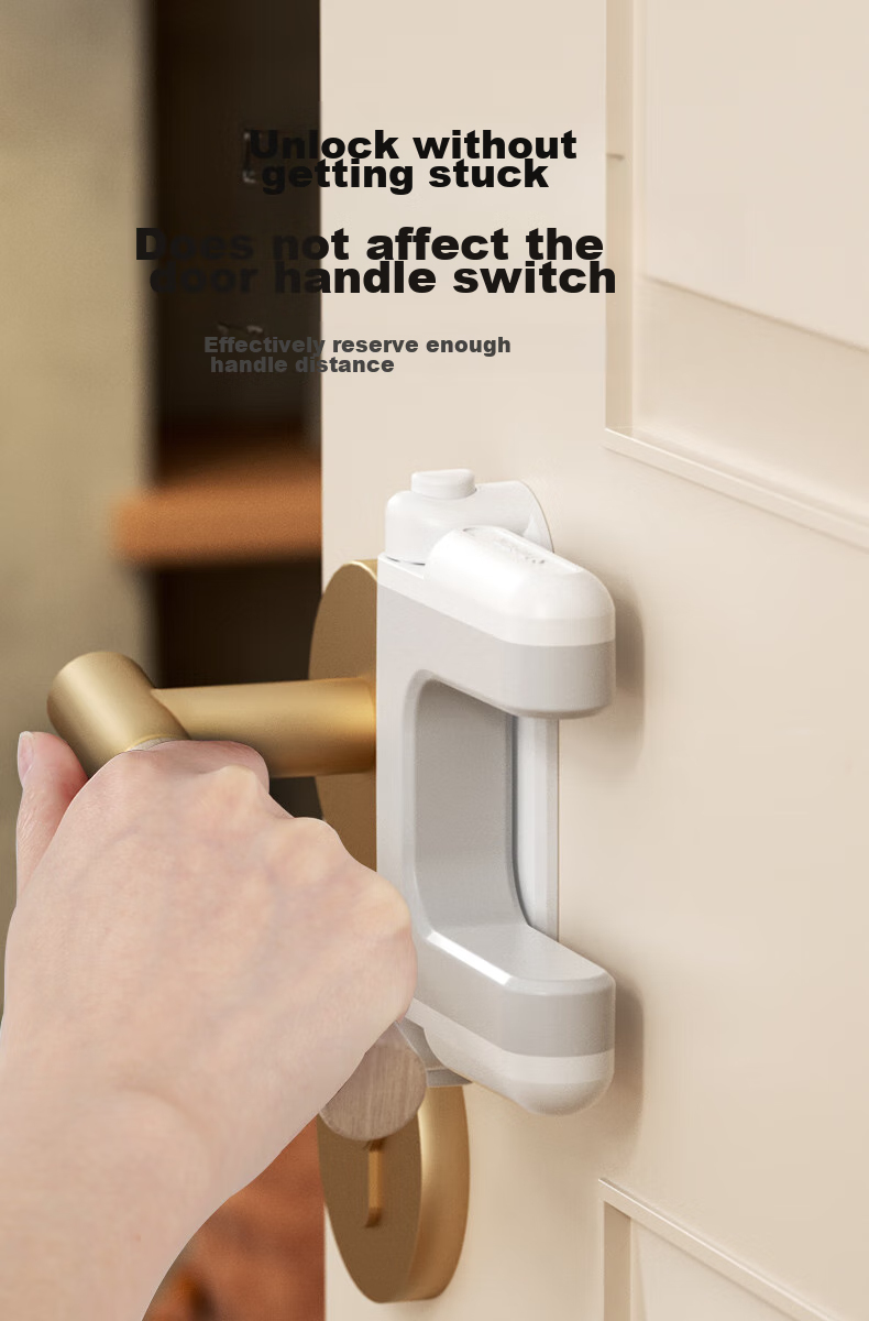 EUDEMON Child Safety Door Stopper Lock, Anti-Theft Door Lock, Baby Door Lock Catch, Anti-Opening Window Lock Catch, 2 Pieces 9