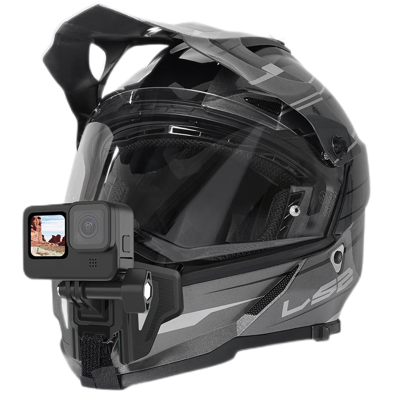 TELESIN Compatible with DJI Action 5 Pro 4 Motorcycle Helmet Mount, GoPro 13/12 Helmet Chin Mount, Insta360 Ace Pro Cycling Accessories